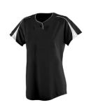 Augusta Sportswear 1225 Women's Diamond Jersey in Black/ white