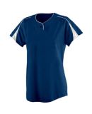 Augusta Sportswear 1225 Women's Diamond Jersey in Navy/ white
