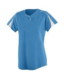 Augusta Sportswear 1225 Women's Diamond Jersey in Columbia blue/ white