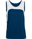 Augusta Sportswear 342 Women's Velocity Track Jers in Navy/ white