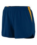 Augusta Sportswear 347 Women's Velocity Track Shor in Navy/ gold