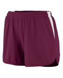 Augusta Sportswear 347 Women's Velocity Track Shor in Maroon/ white