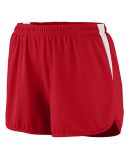 Augusta Sportswear 347 Women's Velocity Track Shor in Red/ white