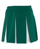 Augusta Sportswear 9116 Girls' Liberty Skirt in Dark green/ white