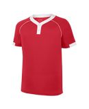 Augusta Sportswear 1553 Youth Stanza Jersey in Red/ white