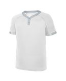 Augusta Sportswear 1553 Youth Stanza Jersey in White/ silver