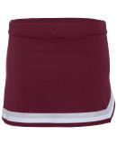Augusta Sportswear 9145 Women's Pike Skirt in Maroon/ white/ metallic silver