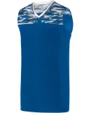 Augusta Sportswear 1116 Youth Mod Camo Game Jersey ROYAL/ GRPH/ WHT