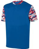 Augusta Sportswear 1549 Youth Pop Fly Jersey in Royal/ red/ royal mod