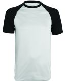 Augusta Sportswear 1509 Youth Wicking Short Sleeve in White/ black