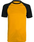 Augusta Sportswear 1509 Youth Wicking Short Sleeve in Gold/ black