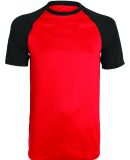 Augusta Sportswear 1509 Youth Wicking Short Sleeve in Red/ black