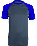 Augusta Sportswear 1509 Youth Wicking Short Sleeve in Graphite/ purple