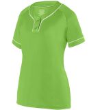 Augusta Sportswear 1670 Women's Overpower Two-Butt in Lime/ white