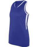 Augusta Sportswear 1672 Women's Full Force Tank in Purple/ white