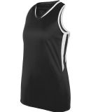 Augusta Sportswear 1672 Women's Full Force Tank in Black/ white