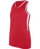 Augusta Sportswear 1673 Girls' Full Force Tank in Red/ white