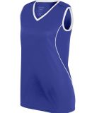 Augusta Sportswear 1674 Women's Firebolt Jersey in Purple/ white
