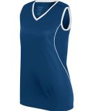 Augusta Sportswear 1674 Women's Firebolt Jersey in Navy/ white