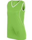 Augusta Sportswear 1674 Women's Firebolt Jersey in Lime/ white