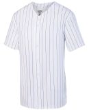 Augusta Sportswear 1685 Pinstripe Full Button Base in White/ royal