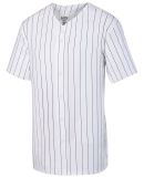 Augusta Sportswear 1685 Pinstripe Full Button Base in White/ black