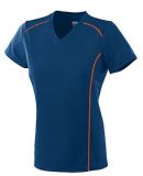 Augusta Sportswear 1093 Girls' Winning Streak Jers in Navy/ orange