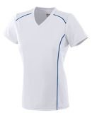 Augusta Sportswear 1093 Girls' Winning Streak Jers in White/ royal