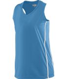 Augusta Sportswear 1182 Women's Winning Streak Rac in Columbia blue/ white