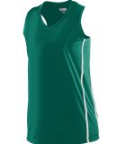 Augusta Sportswear 1182 Women's Winning Streak Rac in Dark green/ white