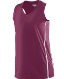 Augusta Sportswear 1182 Women's Winning Streak Rac in Maroon/ white