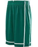 Augusta Sportswear 1186 Youth Winning Streak Short in Dark green/ white