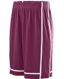 Augusta Sportswear 1186 Youth Winning Streak Short in Maroon/ white