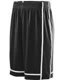 Augusta Sportswear 1186 Youth Winning Streak Short in Black/ white