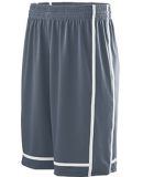 Augusta Sportswear 1186 Youth Winning Streak Short in Graphite/ white