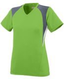 Augusta Sportswear 1295 Women's Mystic Jersey in Lime/ graphite/ white