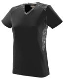 Augusta Sportswear 1360 Women's Vigorous Jersey in Black/ black/ white print