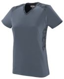 Augusta Sportswear 1360 Women's Vigorous Jersey in Graphite/ graphite/ black print