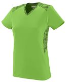 Augusta Sportswear 1360 Women's Vigorous Jersey in Lime/ lime/ black print