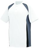 Augusta Sportswear 1540 Base Hit Jersey in White/ graphite/ black