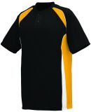 Augusta Sportswear 1540 Base Hit Jersey in Black/ gold/ white