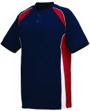 Augusta Sportswear 1541 Youth Base Hit Jersey in Navy/ red/ white