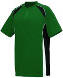 Augusta Sportswear 1541 Youth Base Hit Jersey in Dark green/ black/ white