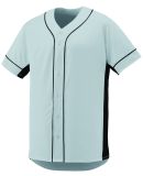 Augusta Sportswear 1661 Youth Slugger Jersey in Silver/ black