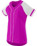 Augusta Sportswear 1666 Girls' Winner Jersey in Power pink/ white