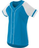 Augusta Sportswear 1666 Girls' Winner Jersey in Power blue/ white