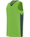 Augusta Sportswear 1712 Block Out Jersey in Lime/ slate