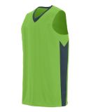 Augusta Sportswear 1713 Youth Block Out Jersey in Lime/ slate