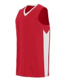 Augusta Sportswear 1713 Youth Block Out Jersey in Red/ white