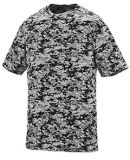 Augusta Sportswear 1799 Youth Digi Camo Wicking T- in Black digi